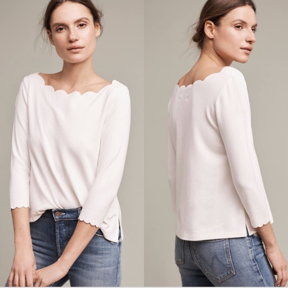 Anthropologie Tops - Eri + Ali Paulina Scalloped Top